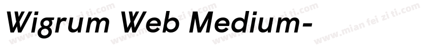 Wigrum Web Medium字体转换